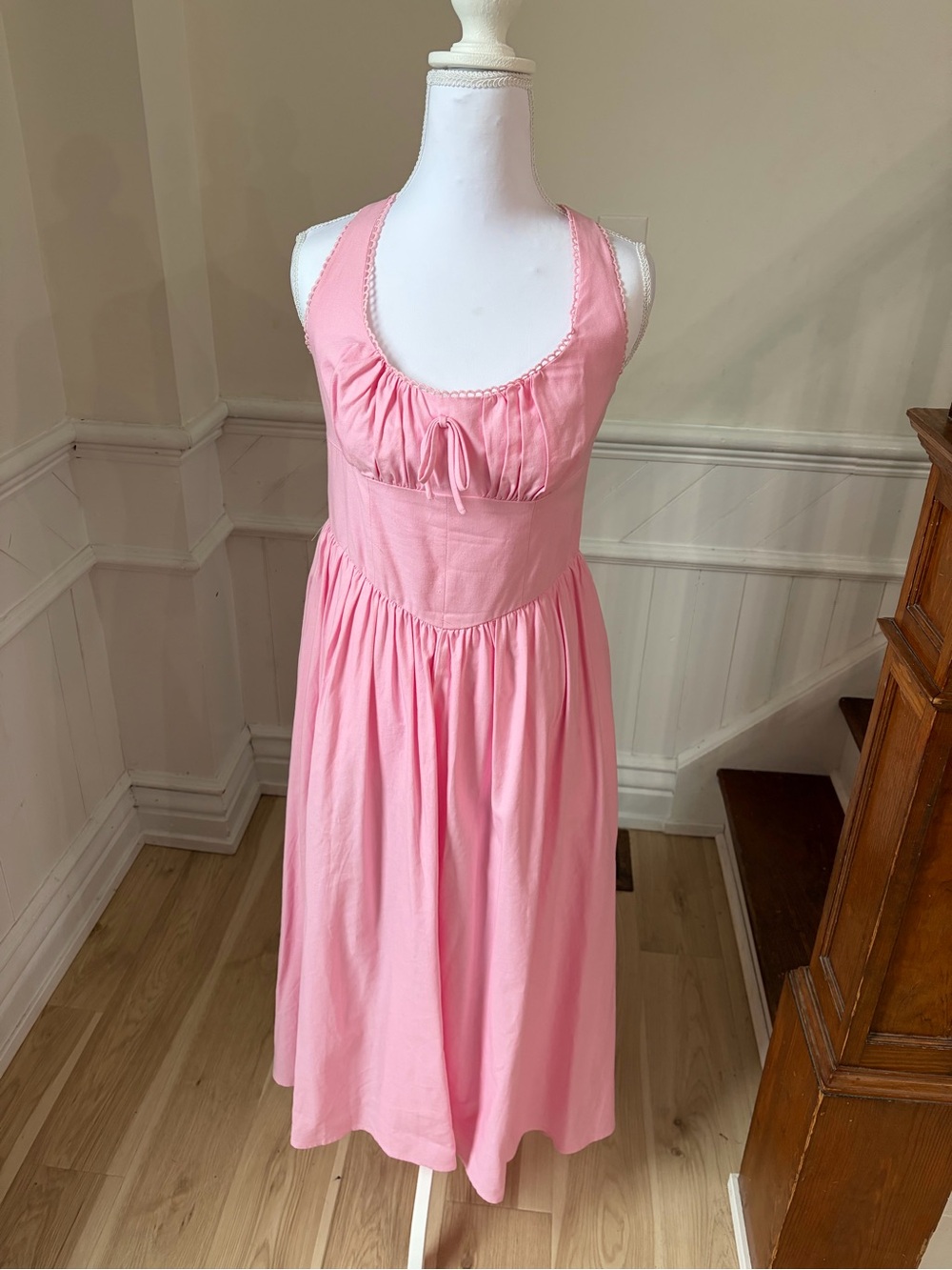Skies Are Blue Pink Sleeveless Midi Dress